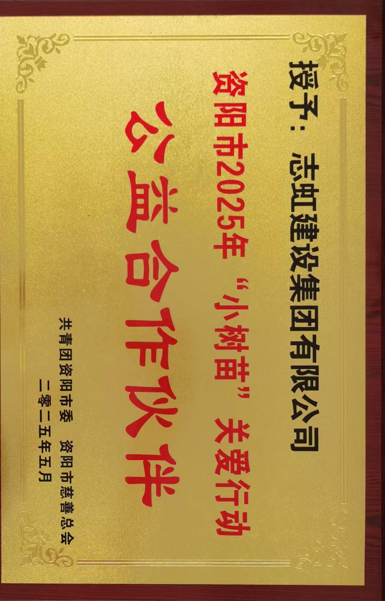 资阳市2025年“小树苗”关爱行动公益合作伙伴